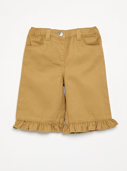 Pantalon uni base volantée - Kiabi Pantalon uni base volantée - Kiabi