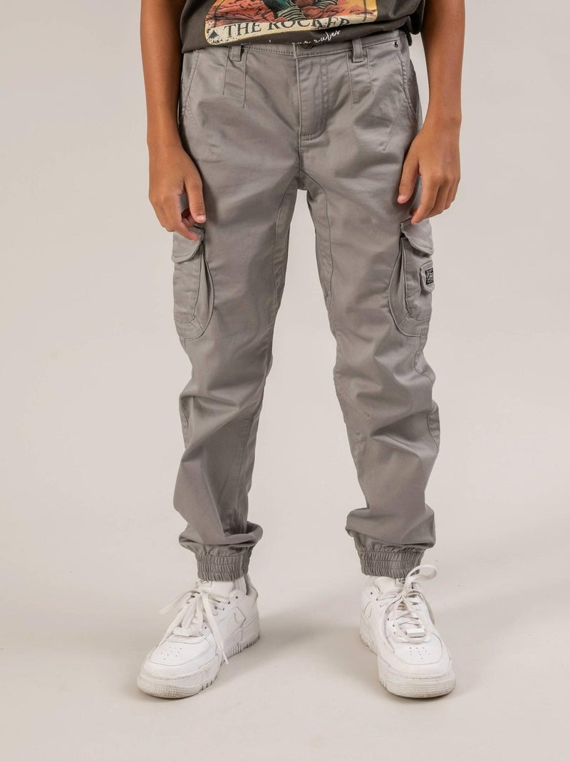 Pantalon uni casual 'Deeluxe' Gris - Kiabi