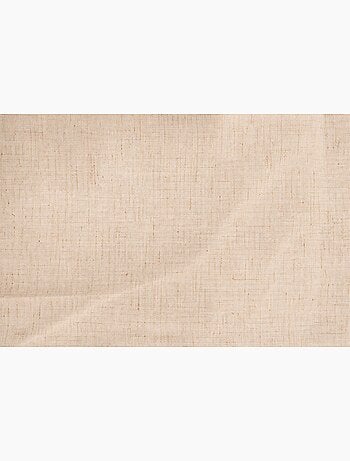 Pantalon uni coton, lin et polyester