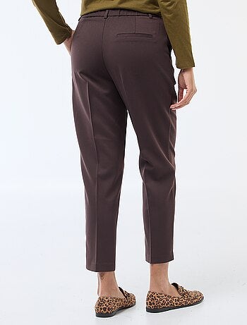Pantalon uni coupe carotte