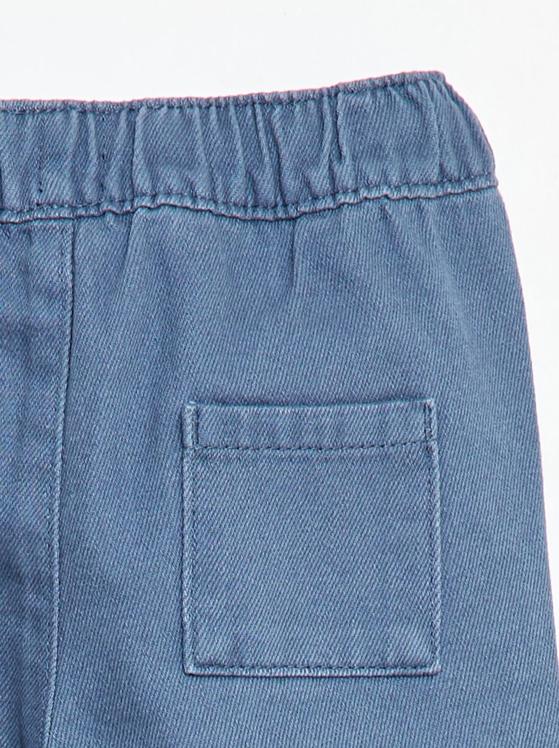 Pantalon uni coupe relax fit Bleu - Kiabi