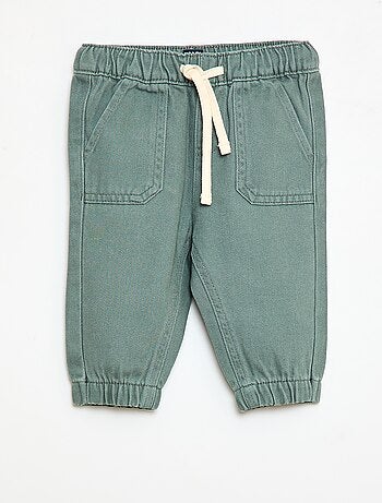 Pantalon uni coupe relax fit