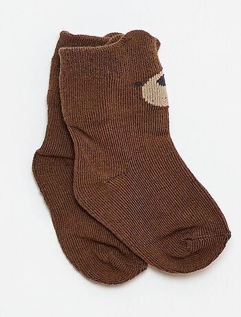 Pantalon uni en maille + chaussettes - 2 pièces