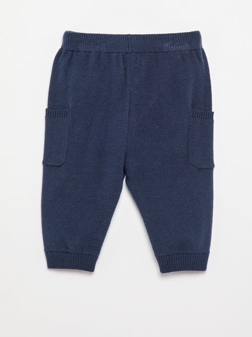 Pantalon uni en maille - Kiabi Pantalon uni en maille - Kiabi