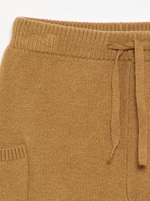 Pantalon uni en maille - Kiabi