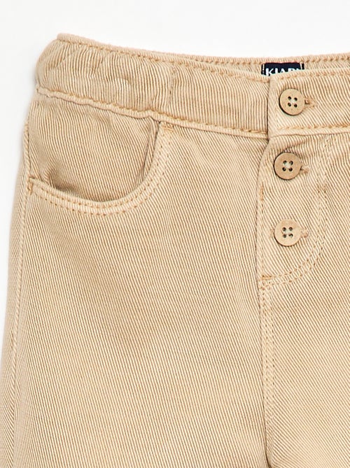 Pantalon uni en matière douce avec coupe relax fit - Kiabi