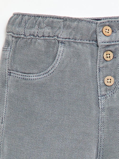 Pantalon uni en matière douce avec coupe relax fit - Kiabi