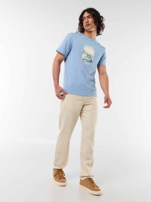 Pantalon uni en matière légère et douce - Kiabi Pantalon uni en matière légère et douce - Kiabi
