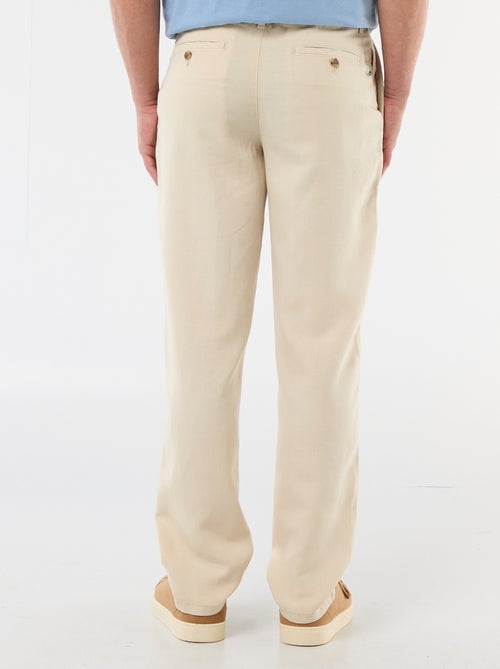 Pantalon uni en matière légère et douce - Kiabi Pantalon uni en matière légère et douce - Kiabi