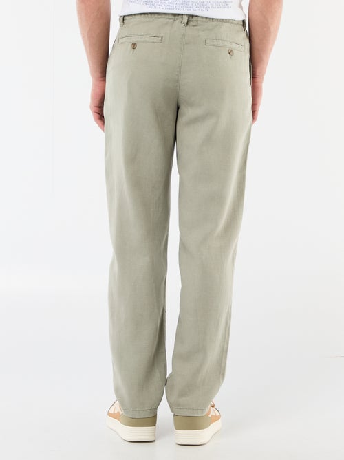 Pantalon uni en matière légère et douce - Kiabi Pantalon uni en matière légère et douce - Kiabi