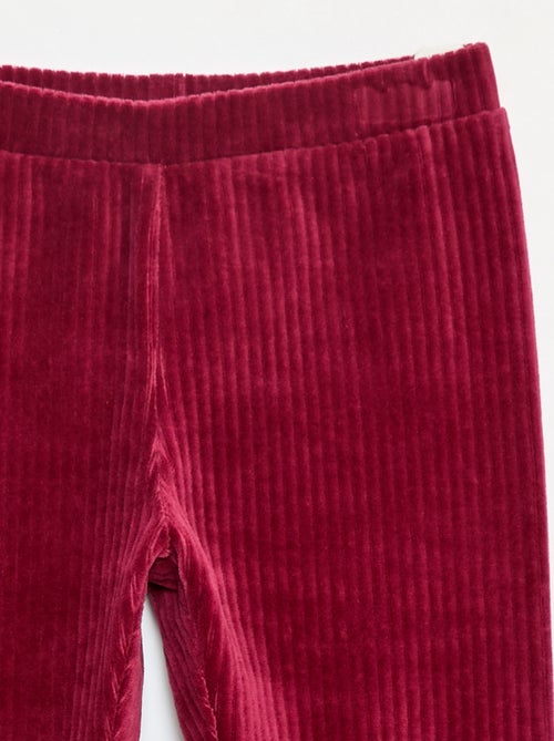Pantalon uni en velours épais - Kiabi
