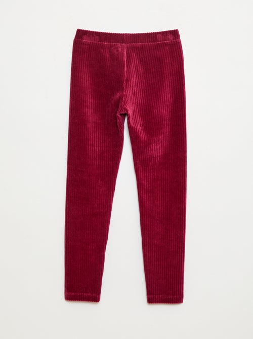 Pantalon uni en velours épais - Kiabi