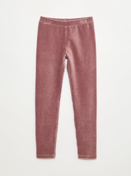 Pantalon uni en velours épais - Kiabi