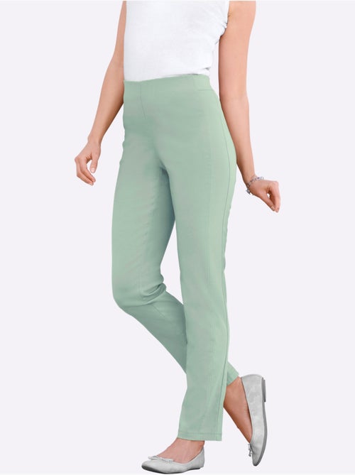 Pantalon uni extensible et ceinture élastique - Taille courte - Witt - Kiabi