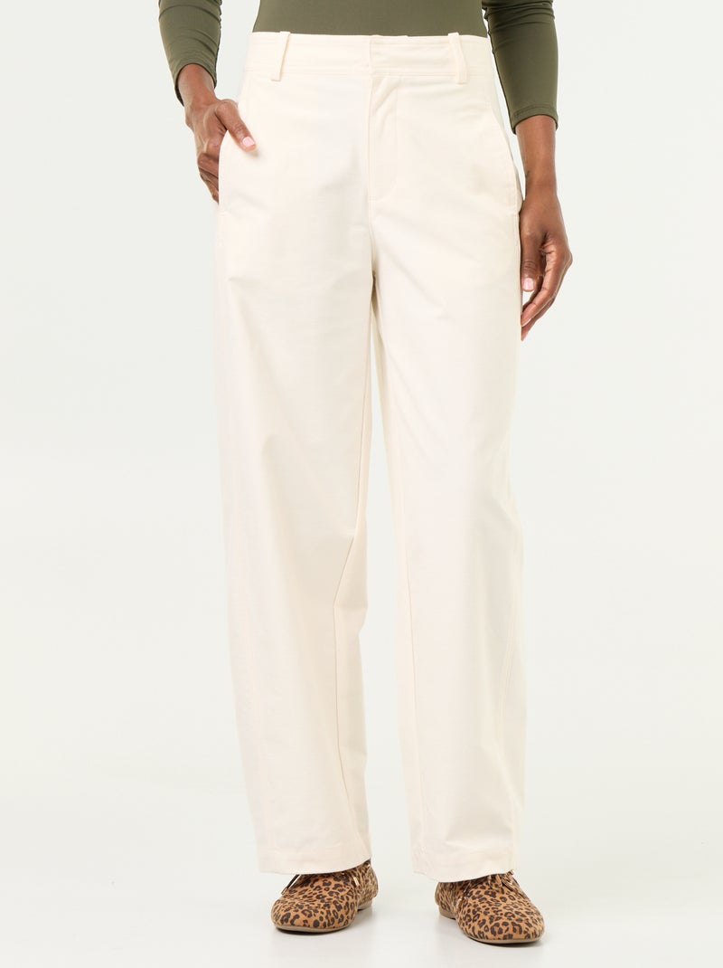 Pantalon uni forme large Blanc - Kiabi