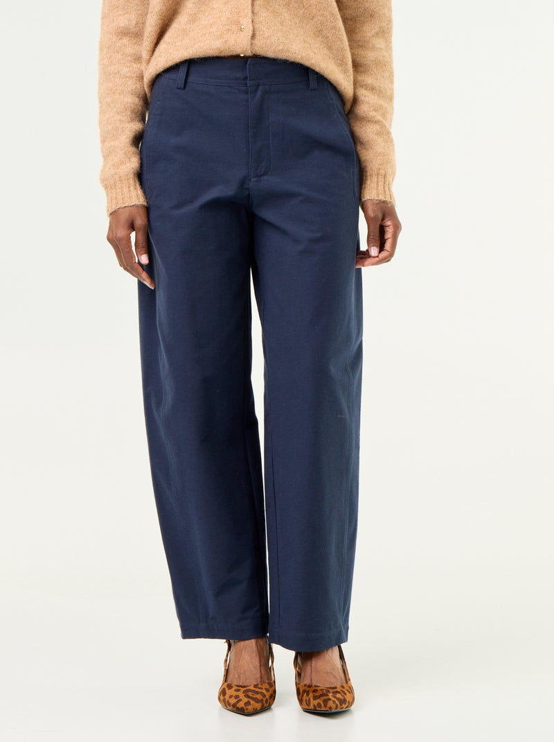 Pantalon uni forme large Bleu - Kiabi