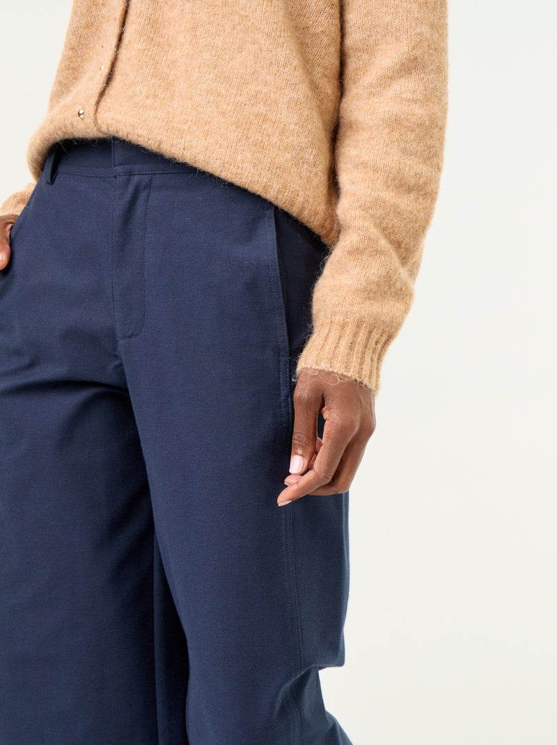 Pantalon uni forme large Bleu - Kiabi