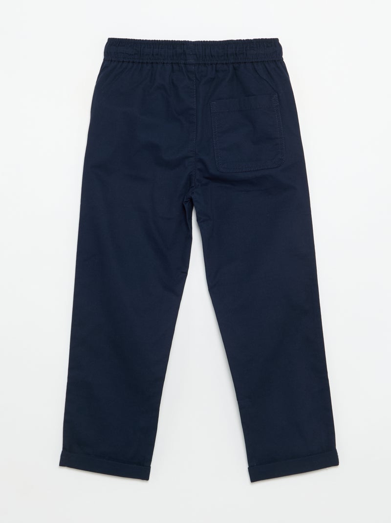 Pantalon uni léger Bleu - Kiabi