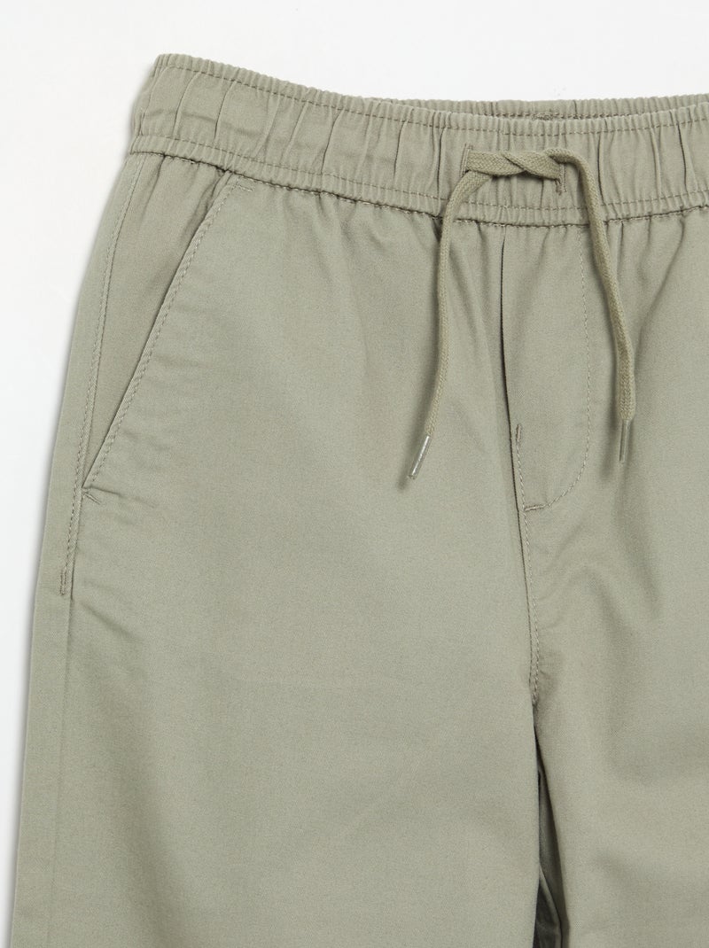Pantalon uni léger Vert - Kiabi
