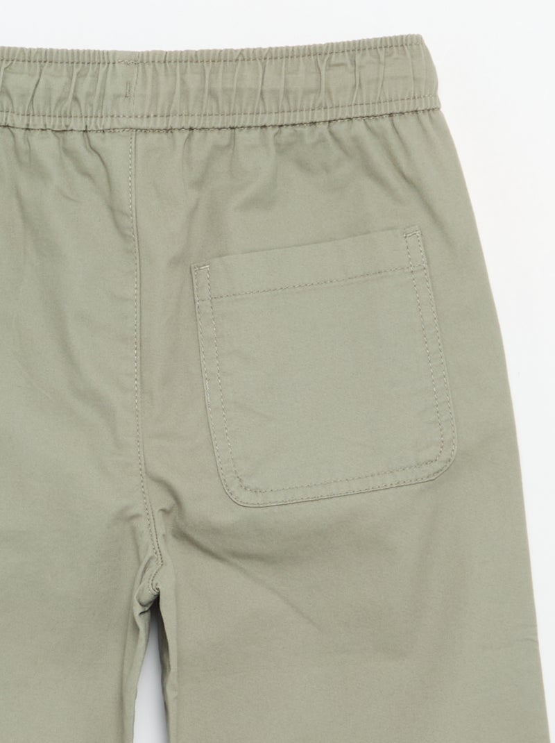 Pantalon uni léger Vert - Kiabi