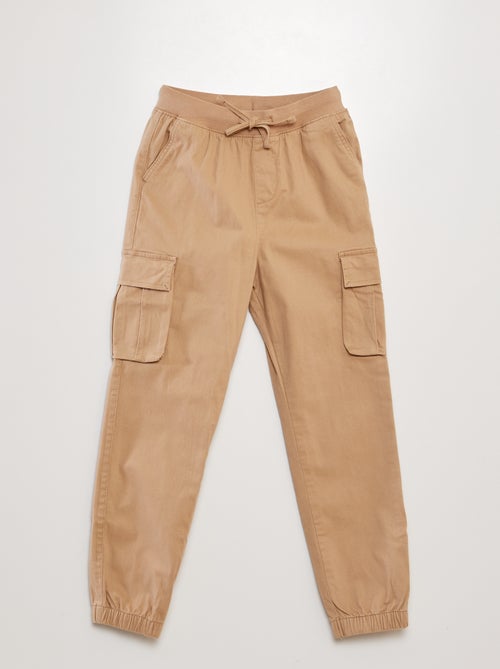 Pantalon uni multipoches - Kiabi