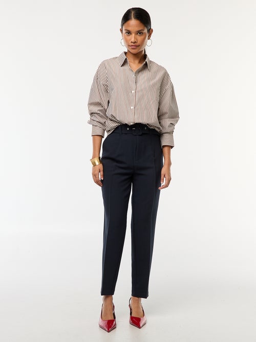 Pantalon uni pour femme à taille standard - Kiabi Pantalon uni pour femme à taille standard - Kiabi