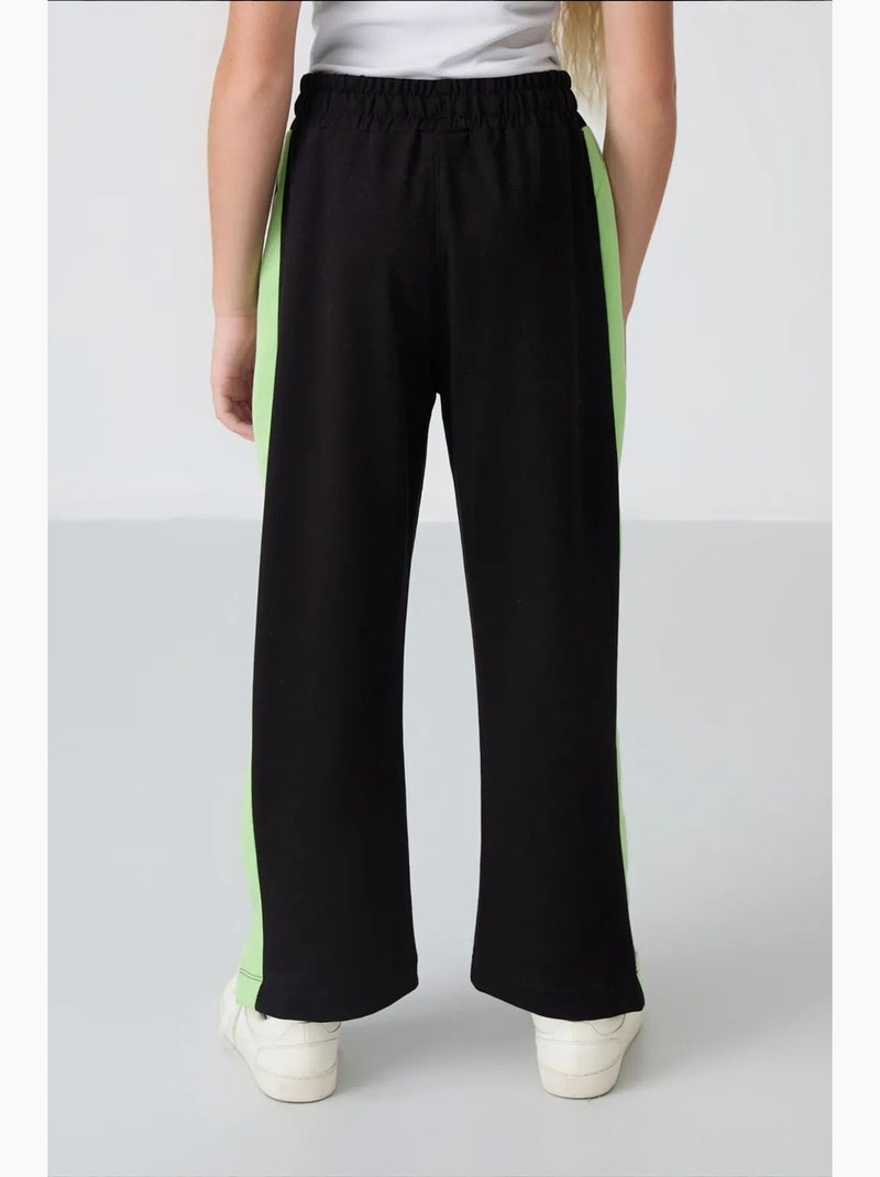 Pantalon unisexe jeune en mélange de coton tommy Noir - Kiabi