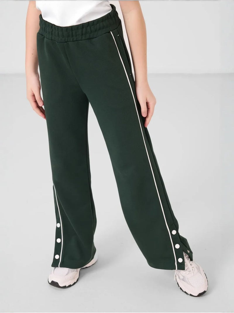Pantalon unisexe jeunesse à jambe large tommy Vert foncé - Kiabi