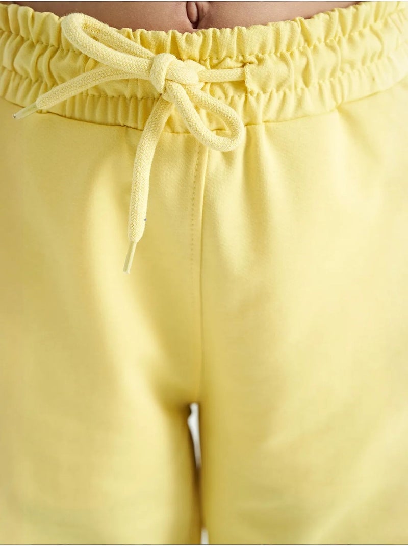 Pantalon unisexe jeunesse en mélange de coton tommy Jaune citron - Kiabi