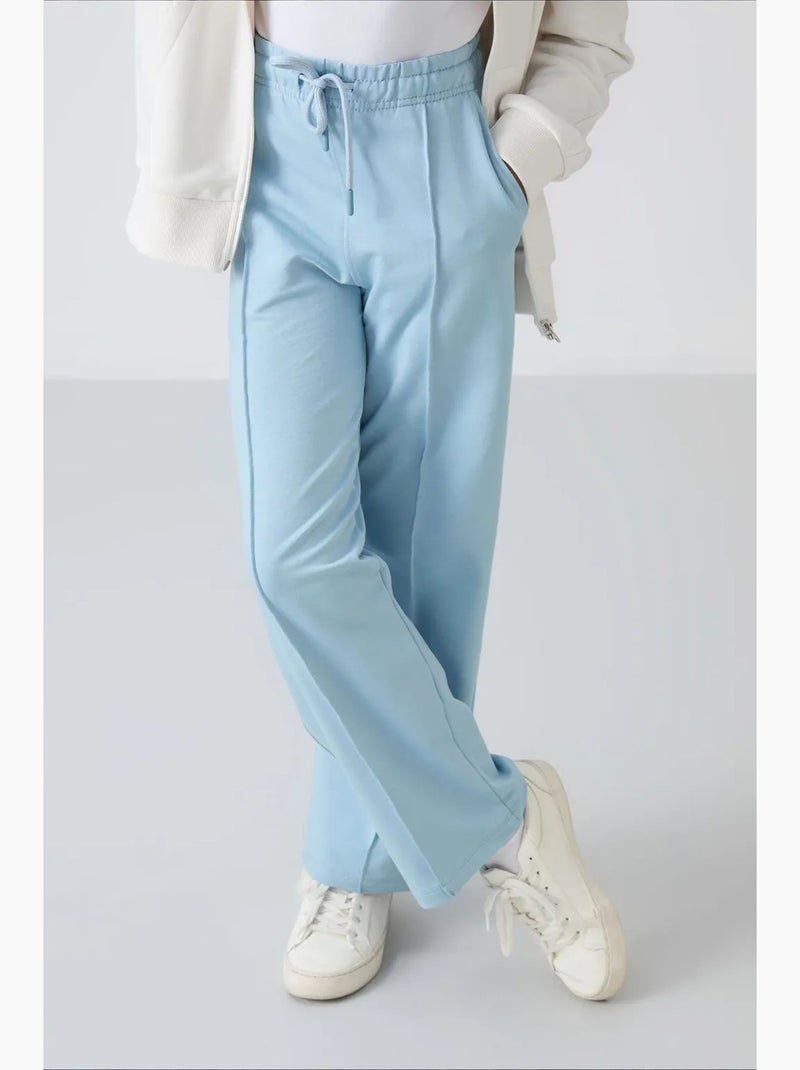 Pantalon unisexe junior en mélange de coton tommy Bleu ciel - Kiabi