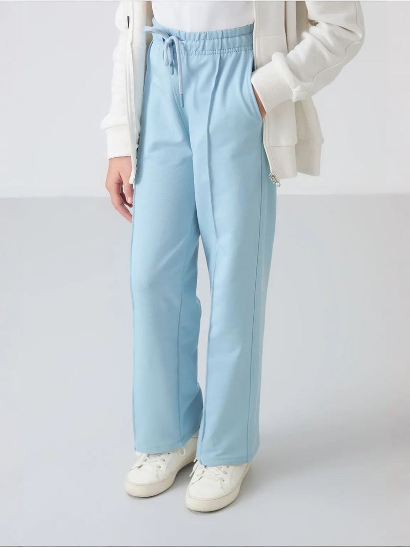 Pantalon unisexe junior en mélange de coton tommy Bleu ciel - Kiabi