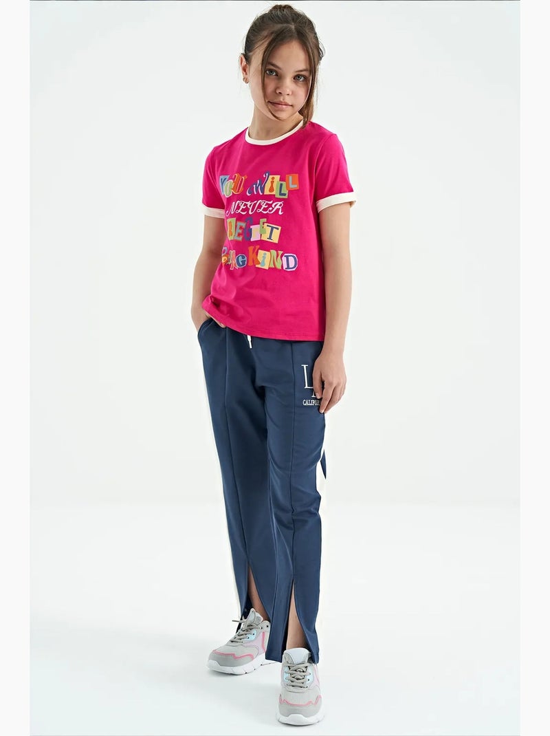 Pantalon unisexe junior en mélange de coton tommy Bleu marine - Kiabi