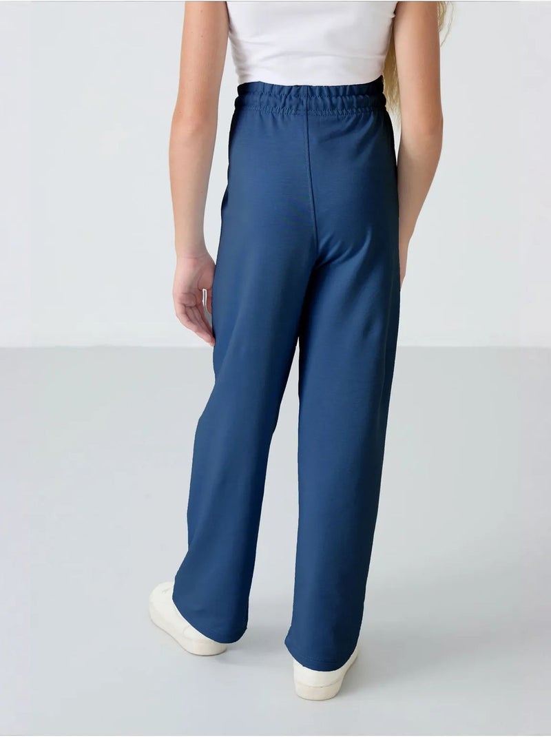 Pantalon unisexe junior en mélange de coton tommy Bleu marine - Kiabi