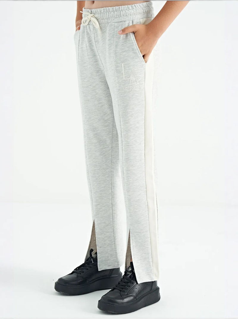 Pantalon unisexe junior en mélange de coton tommy Gris clair - Kiabi