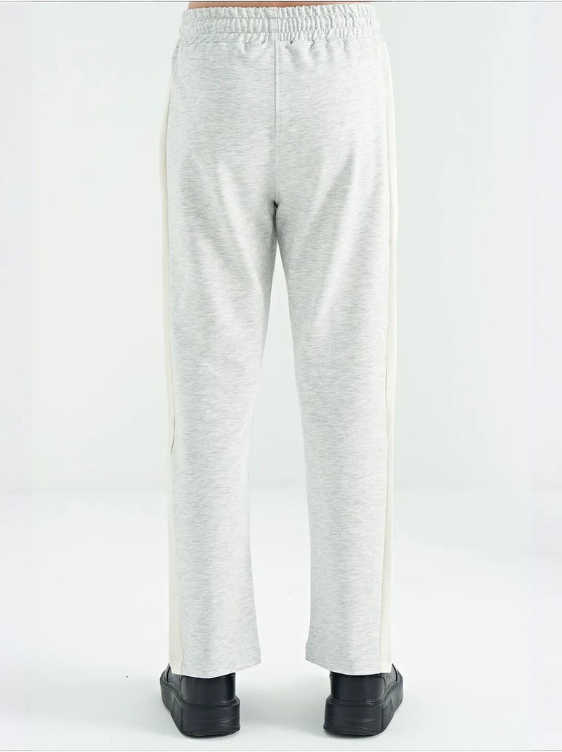 Pantalon unisexe junior en mélange de coton tommy Gris clair - Kiabi