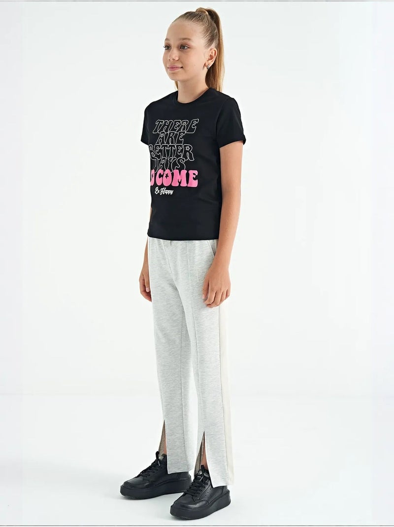 Pantalon unisexe junior en mélange de coton tommy Gris clair - Kiabi