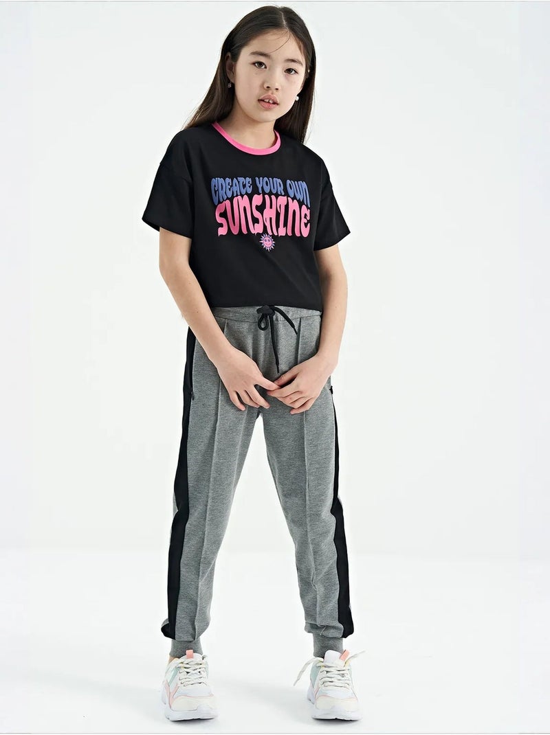 Pantalon unisexe junior en mélange de coton tommy Gris - Kiabi