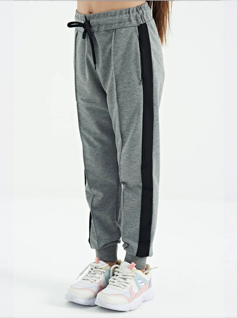 Pantalon unisexe junior en mélange de coton tommy Gris - Kiabi