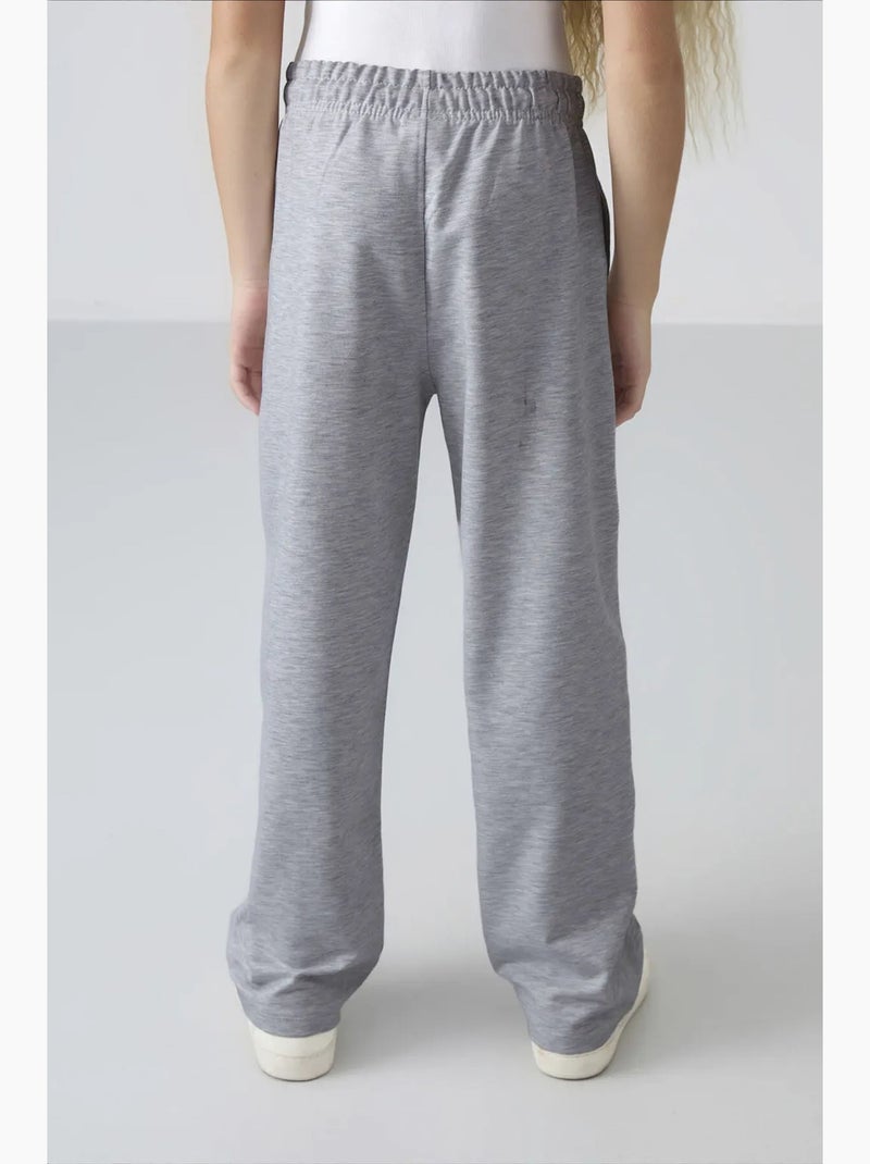 Pantalon unisexe junior en mélange de coton tommy Gris - Kiabi