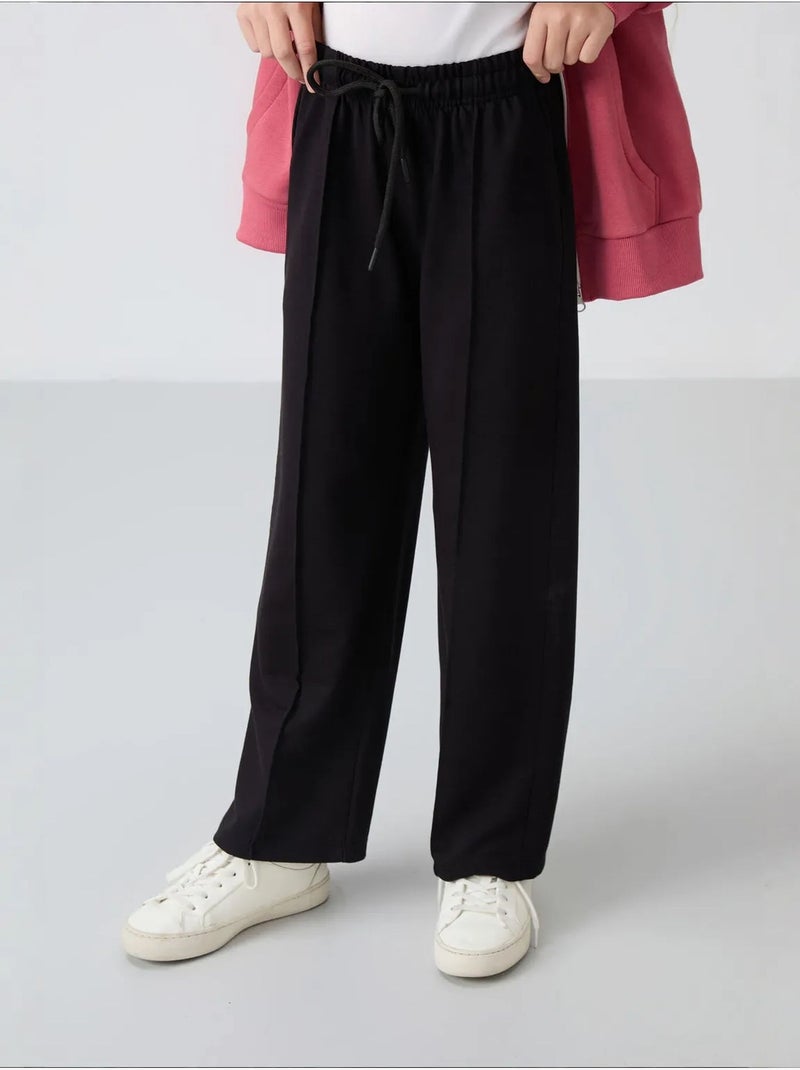 Pantalon unisexe junior en mélange de coton tommy Noir - Kiabi