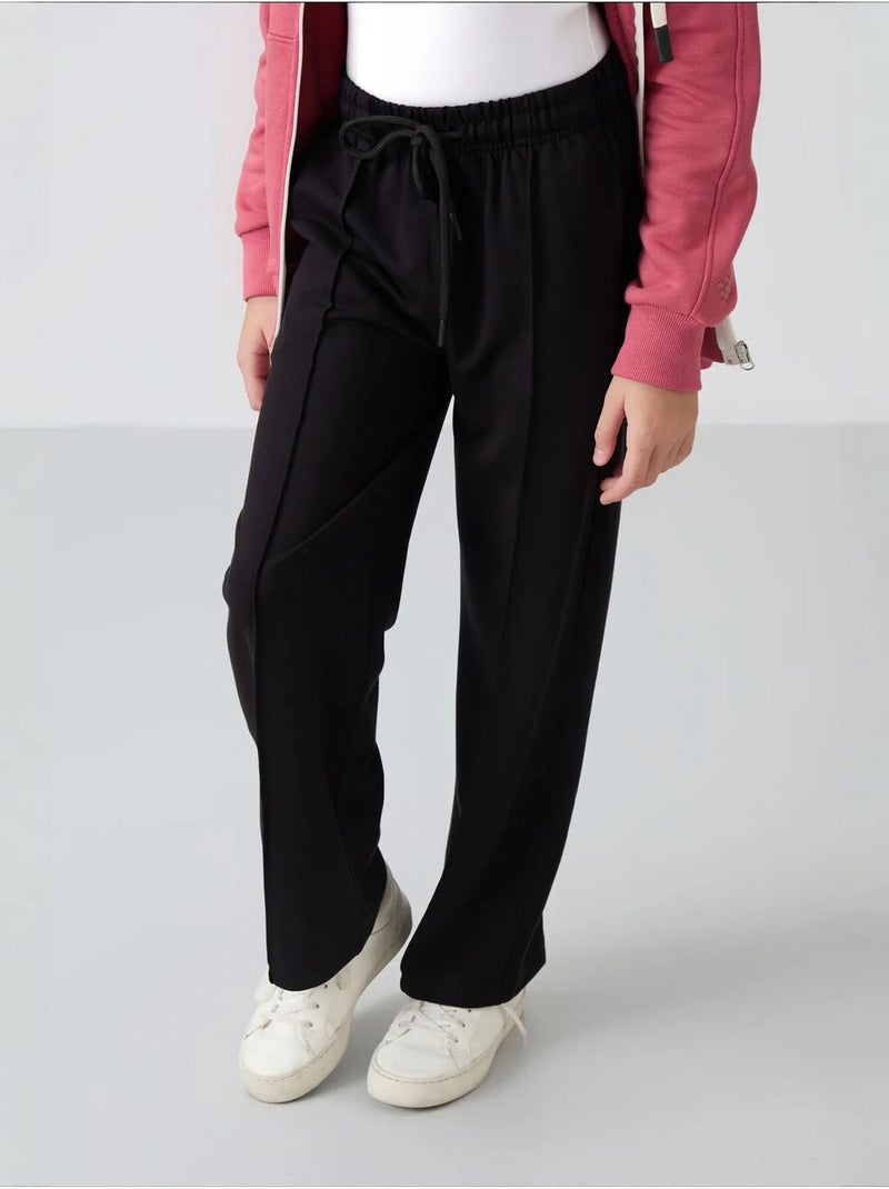 Pantalon unisexe junior en mélange de coton tommy Noir - Kiabi