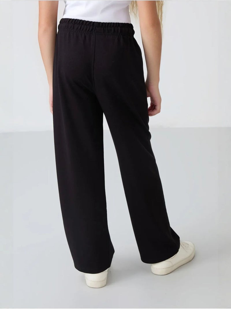 Pantalon unisexe junior en mélange de coton tommy Noir - Kiabi