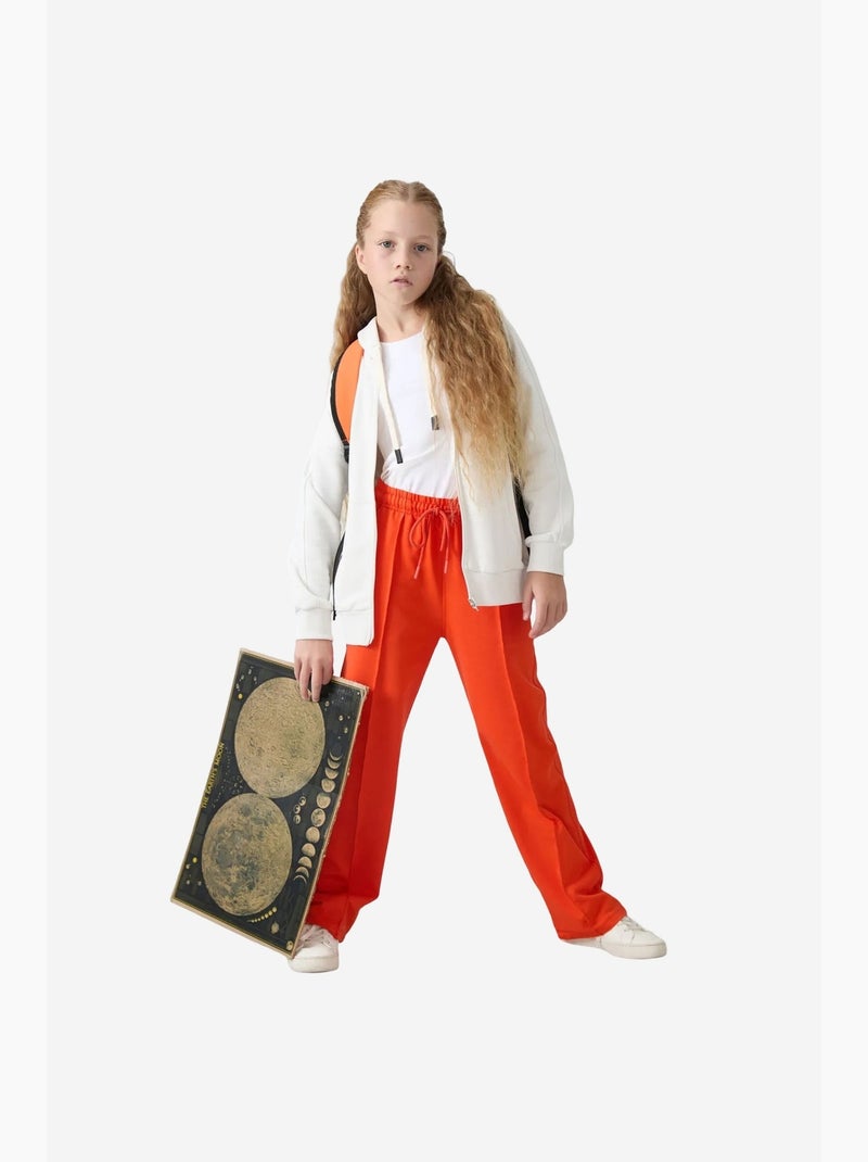 Pantalon unisexe junior en mélange de coton tommy Orange - Kiabi