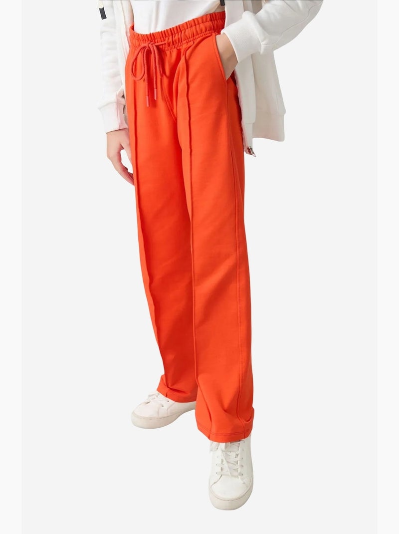 Pantalon unisexe junior en mélange de coton tommy Orange - Kiabi