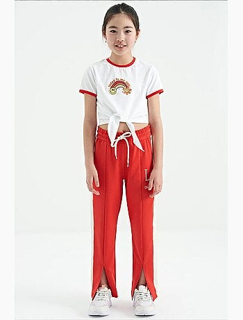 Pantalon unisexe junior en mélange de coton tommy