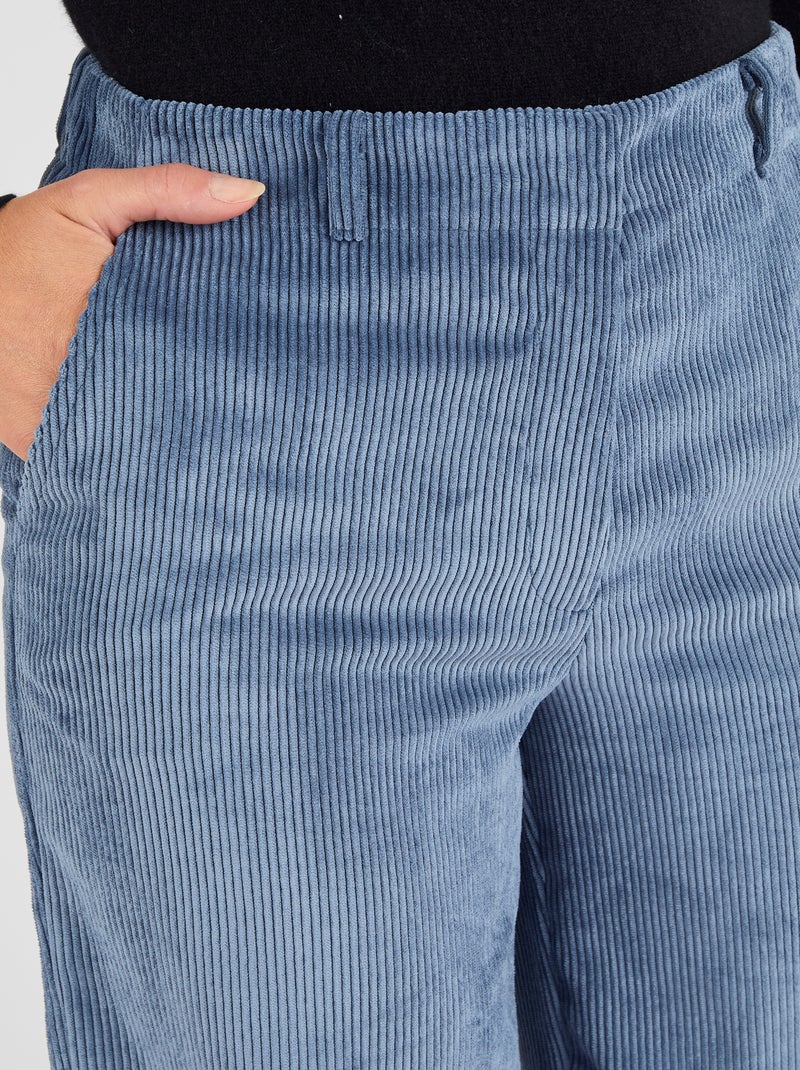 Pantalon velours - Damart Bleu - Kiabi