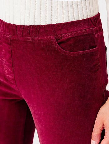 Pantalon velours à ceinture élastiquée - Damart