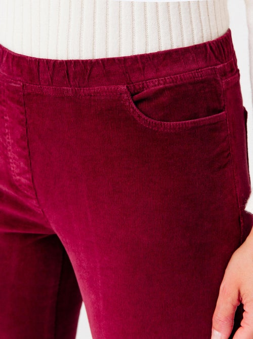 Pantalon velours à ceinture élastiquée - Damart - Kiabi