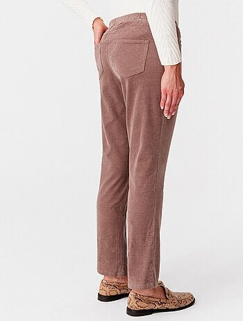 Pantalon velours à ceinture élastiquée - Damart