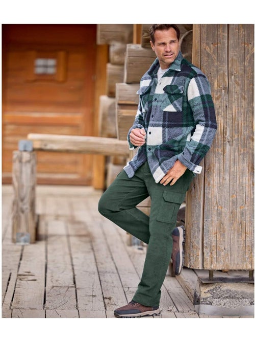 Pantalon Velours Cargo Stretch   - ATLAS FOR MEN - Kiabi